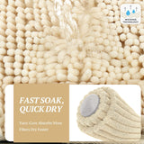 Dog Door Mat Absorpmax Dog Mat for Muddy Paw, 31 × 20", Beige | Mud Rug with Non Slip Backing for Indoor & Outdoor, Washable Soft Chenille anti Mud Waterproof